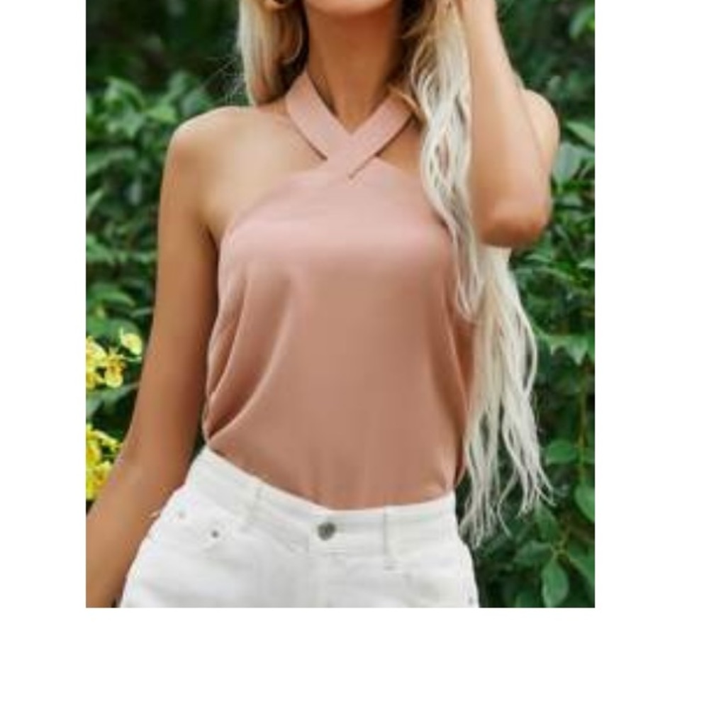 Blush colored halter top brand new